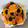 Bouquet 4 girasoles y 3 gerberas